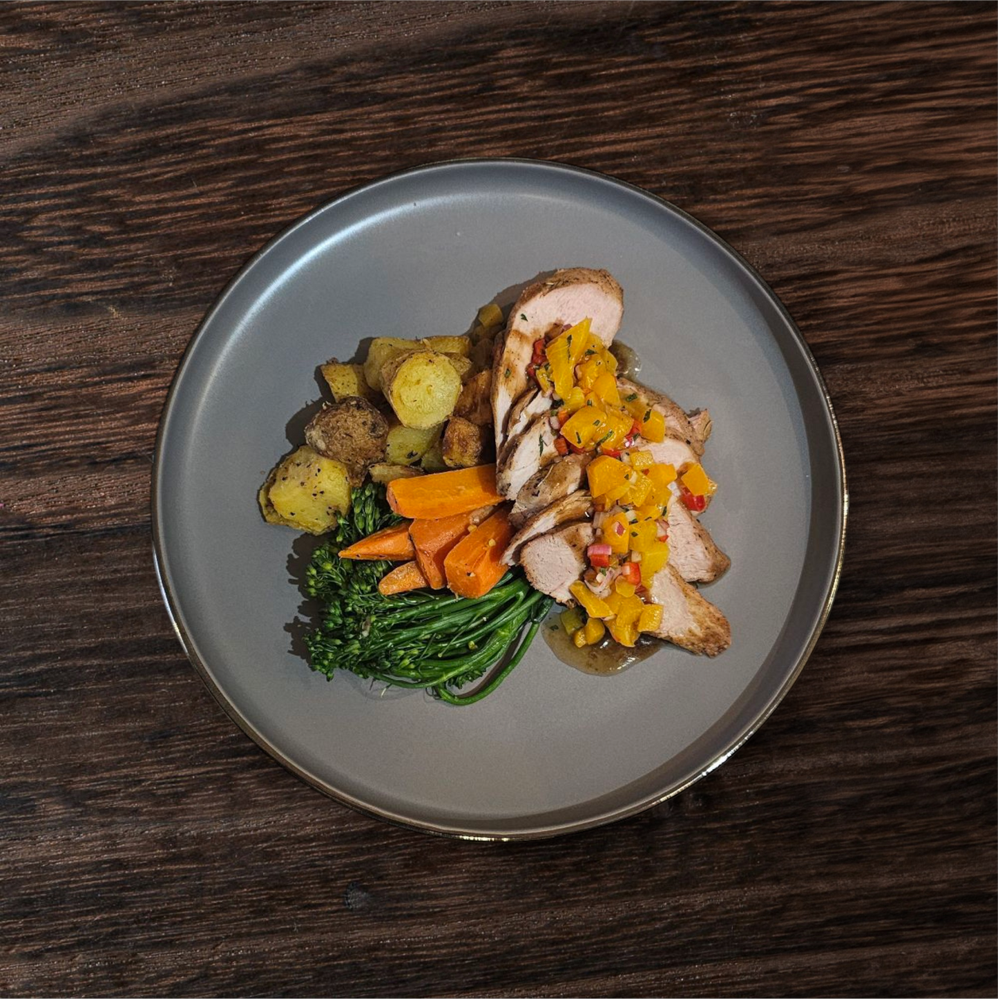 Roast Pork Tenderloin with Peach Salsa